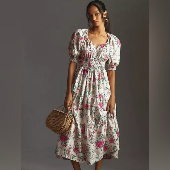 SALE - Anthropologie Somerset Maxi - Puff Sleeve Edition - Picture 3 of 9